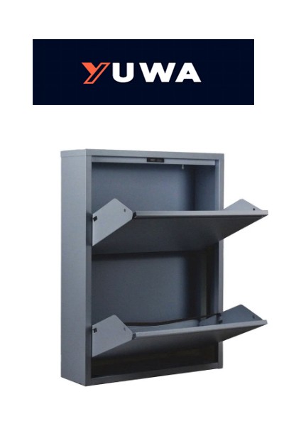 2’li Antrasit Renk Metal Ayakkabılık Çok Amaçlı Organizatör Metal Dolap modelleri