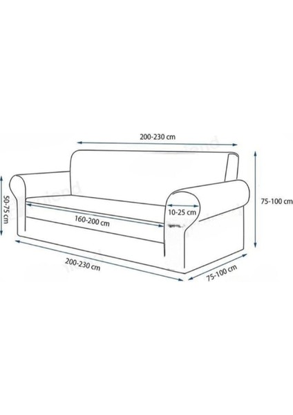 Jakarlı Koltuk Kanepe Chester Örtüsü Koltuk Kılıfı 3 Kişilik Bir Adet fırsatları
