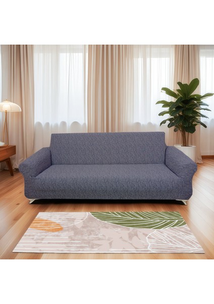 Jakarlı Ağaç Kabuğu 3kişilik Koltuk Örtüsü, Çekyat, Kanepe, Koltuk Kılıfı 1 Adet