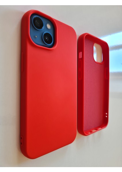 İphone 13 İle Uyumlu Logosuz Lansman Içi Kadife Esnek Silikon Kılıf