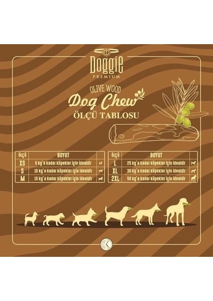 Doggie Doğal Zeytin Ağacı Köpek Çiğneme Oyuncağı Medium fırsatları