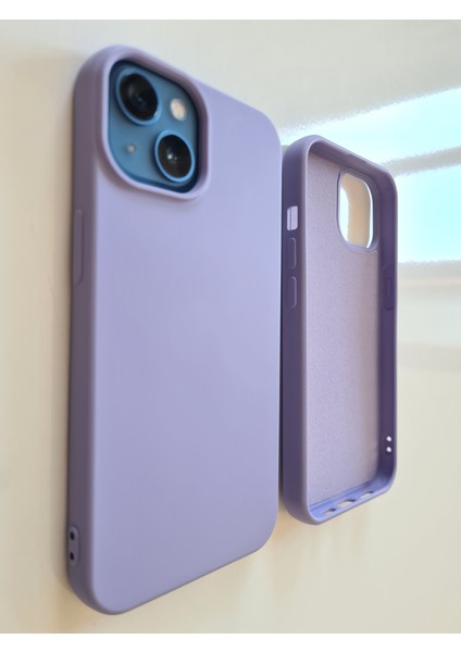iPhone 13 İle Uyumlu Logosuz Lansman Içi Kadife Esnek Silikon Kılıf