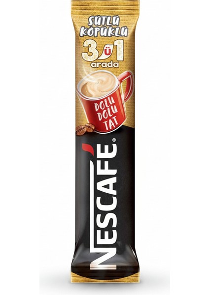 Nescafé 3’ü 1 Arada Sütlü Köpüklü Hazır Kahve Büyük Paket 72’li modelleri