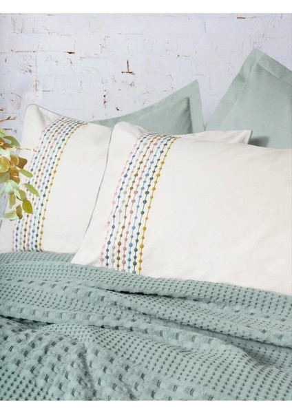 Cotton Box Aura Çift Kişilik Pike Takımı Pebble Mint fiyatları