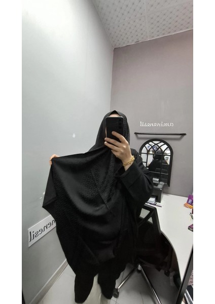 Modakaşmir Pamuk Jakar Şal Siyah Renk