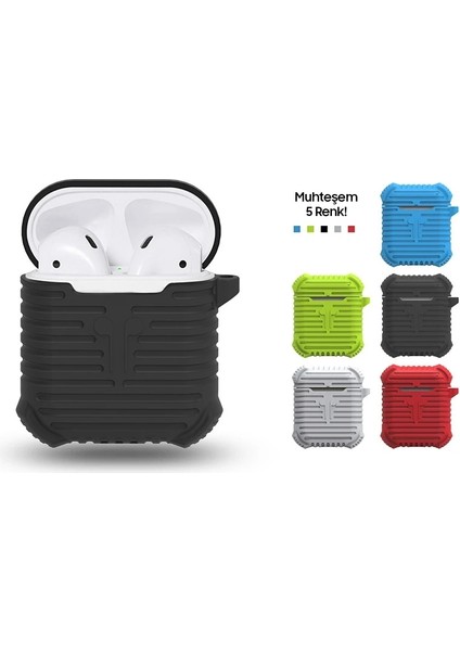 Ally Apple Airpods Için Sert Darbe Emici Silikon Kılıf ANAHTARLIKLI-(5775) modelleri