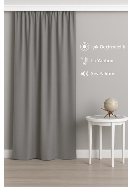 Hozari Açık Gri Termal Blackout Güneşlik Perde