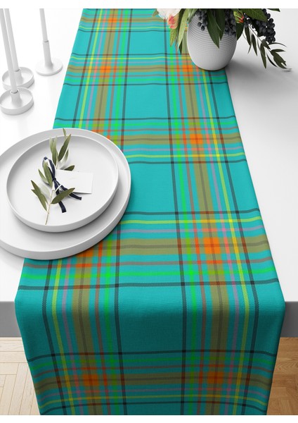 Sonbahar Ekose Serisi 140X40 cm Dijital Baskılı Runner (Halloween Autumn)