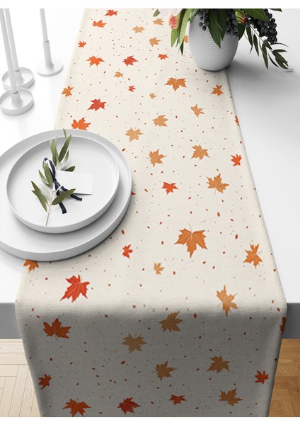 Sonbahar Serisi 140X40 cm Dijital Baskılı Runner (Halloween Autumn)