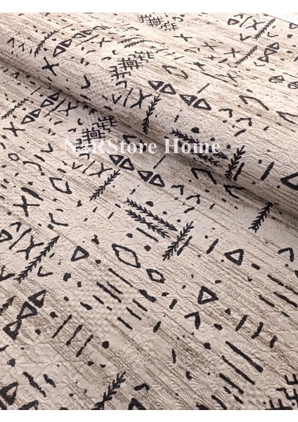 Iskandinav Kabartmalı Saçaklı Kahve Kaymaz Taban Yıkanabilir Kesme Yolluk Halı fırsatları