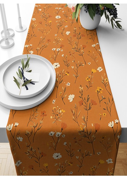 Sonbahar Serisi 140X40 cm Dijital Baskılı Runner (Halloween Autumn)