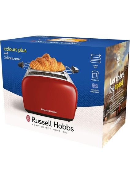 26554-56/RH Colours Plus 2 Dilim Ekmek Kızartma Makinesi - Kırmızı fırsatları