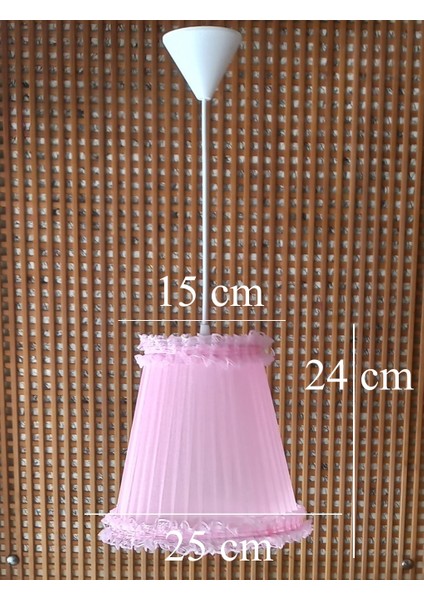 Pembe Organze Avize M-219 Yatak Odası Çocuk Odası Genç ve Bebek Odası Avize Aydınlatma Sarkıt fiyatları