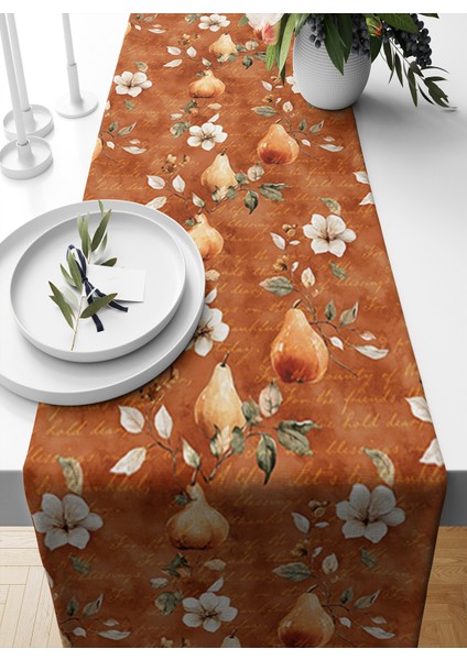 Sonbahar Serisi 140X40 cm Dijital Baskılı Runner (Halloween Autumn)