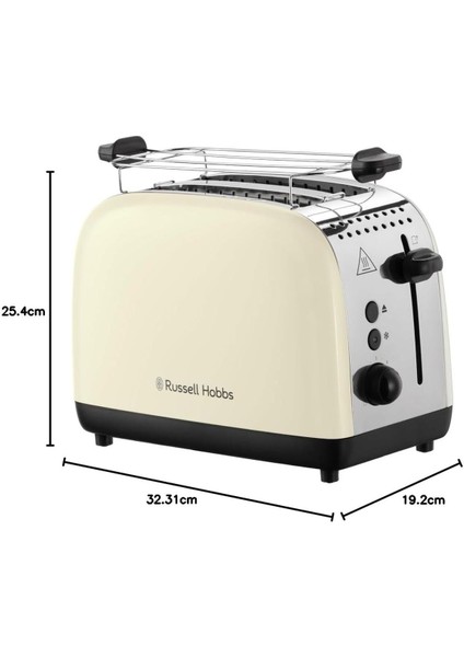 26551-56/RH Colours Plus 2 Dilim Ekmek Kızartma Makinesi - Krem