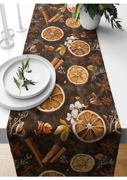 Sonbahar Serisi 140X40 cm Dijital Baskılı Runner (Halloween Autumn)