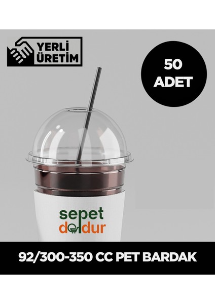 92/300-350 cc Pet Bardak - 50 Adet