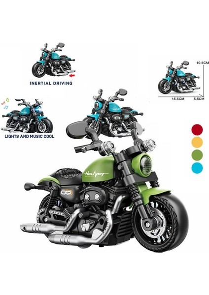 Motorsiklet Sesli Işıklı Sürtmeli 15CM.