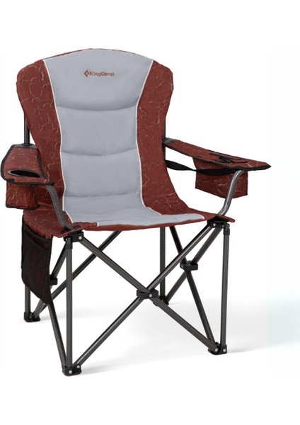 Kingcamp juniper Bel Destekli Ultra Konforlu Xl Kamp Sandalyesi Red/grey