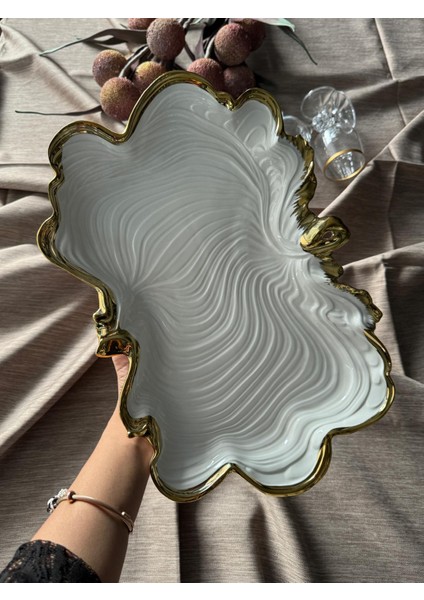 Albero Dikdörtgen Gold Sunum Tabak fırsatları