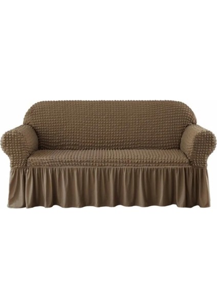 Bürümcük Lastikli Kanepe Örtüsü Likralı Koltuk Örtüsü Tek 3lü