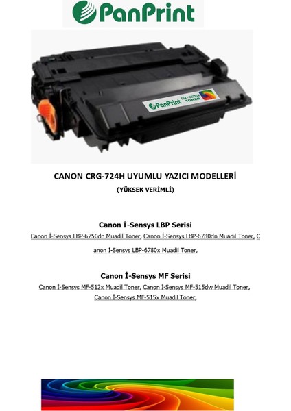 Canon I-Sensys LBP-6780DN Muadil Toner Yüksel Kapasiteli (12500 Sf.) fiyatları