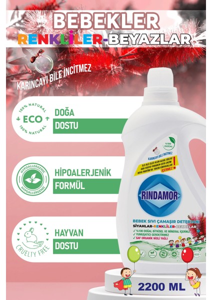 %100 Doğal Bitkisel Bebek Sıvı Çamaşır Deterjanı Organik Nioli Yağlı-Kendinden Yumuşatıcılı modelleri