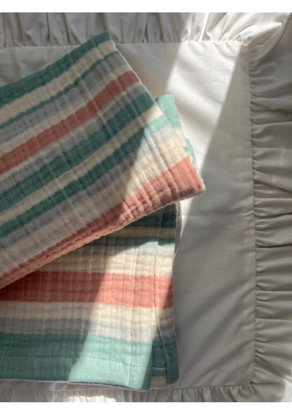 Bebek Pamuk Muslin Pike 100*100 -Mint Çizgili fırsatları