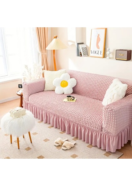 Bürümcük Lastikli Kanepe Örtüsü Likralı Koltuk Örtüsü Tek 3lü