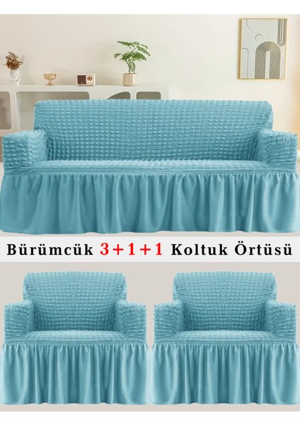 Bürümcük Koltuk Örtüsü, Kanepe, Çekyat Örtüsü, Koltuk Kılıfı 3 +1+ 1 Takım