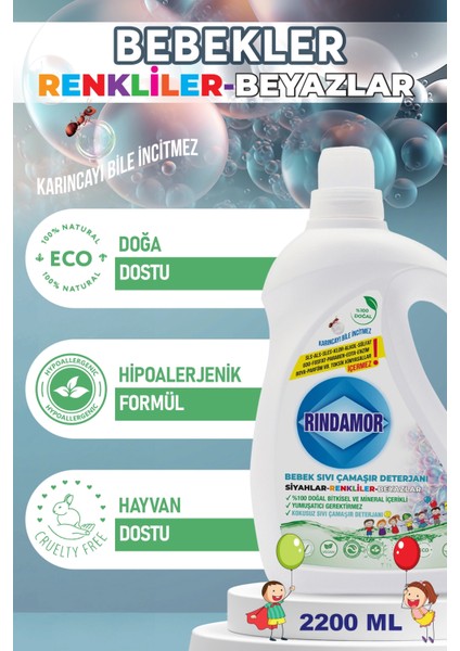 %100 Doğal Bitkisel Kokusuz Bebek Sıvı Çamaşır Deterjanı-Kendinden Yumuşatıcılı modelleri