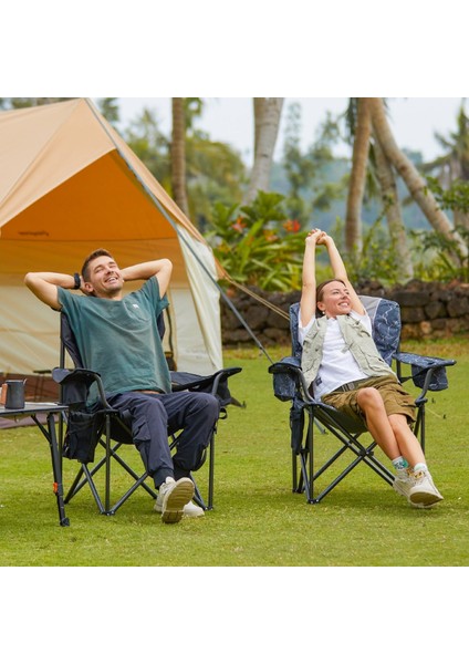 Kingcamp juniper Bel Destekli Ultra Konforlu Xl Kamp Sandalyesi Blk/grey fiyatları