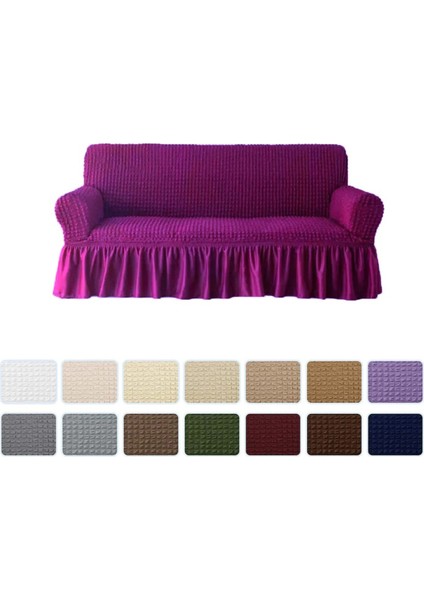 Bürümcük Lastikli Kanepe Örtüsü Likralı Koltuk Örtüsü Tek 3lü