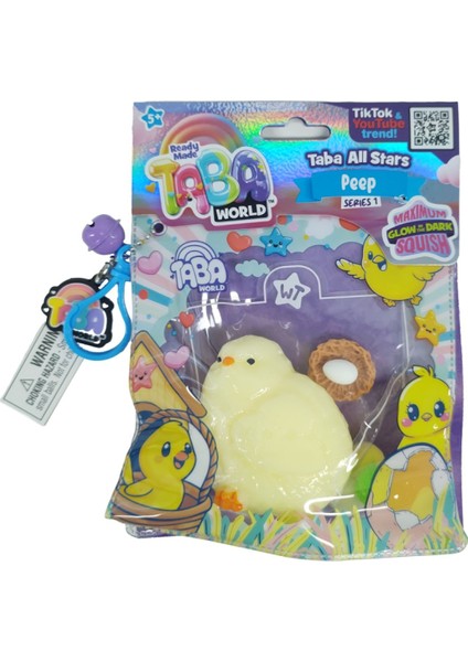 Taba World Peep Glow In The Dark Squishy Oyuncak Seri 1 Pom Pomlu ve Anahtarlıklı fiyatları