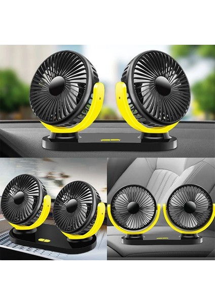 Ally Çift Başlıklı Araç Fanı Oto Fan Vantilatör R-8037-(5775) fiyatları