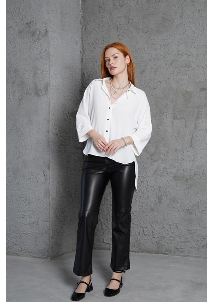 Kol Katlama Detaylı Beyaz Gömlek fiyatları