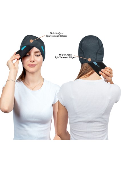 Mıgren ve Baş Agrısı Rahatlatıcı Başlık, Mıgren Başlığı, Sıcak ve Soğuk Kompres Şapka, Termojel Buz Paketi Bandaj, Baş Agrısı Için Jel Soğuk Kompres, Mıgren Bandı, Soğutma Başlığı (Açık Mavi) fiyatları