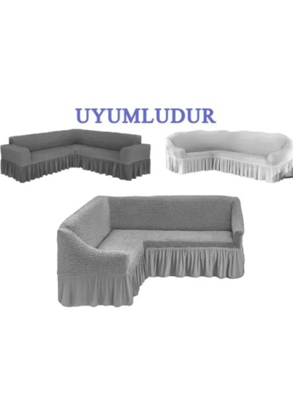 Bürümcük Köşe Koltuk, Kanepe Örtüsü, Koltuk Kılıfı, Lastikli, Etekli, L Köşe 1 Adet fiyatları