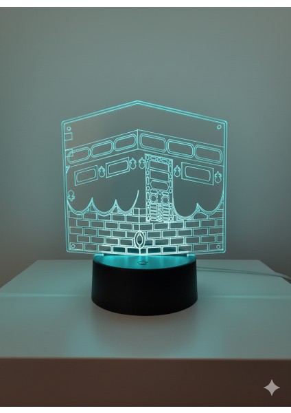 Kabe Temalı 3D LED Lamba - Rgb Renk Değiştiren Gece Lambası