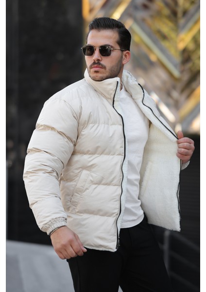 Erkek Içi Kürklü Çift Taraflı Giyilebilir Su ve Rüzgar Geçirmez Şişme Mont fiyatları