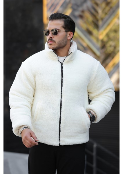 Erkek Içi Kürklü Çift Taraflı Giyilebilir Su ve Rüzgar Geçirmez Şişme Mont