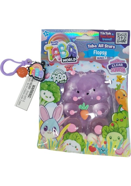 Taba World Flopsy Şeffaf Tavşan Squishy Oyuncak Seri 1 Pom Pomlu ve Anahtarlıklı fiyatları