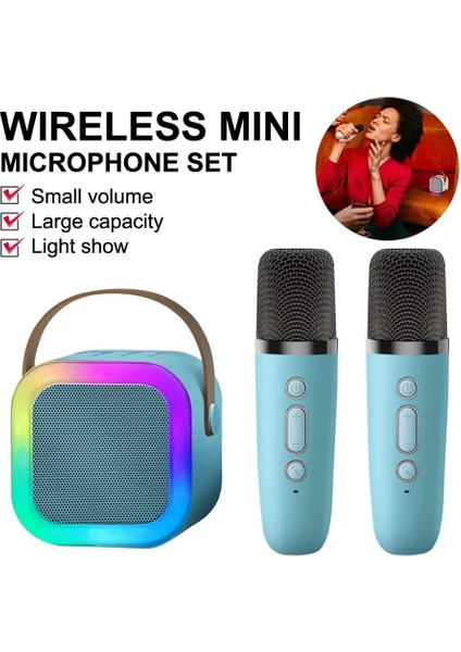 - Çift Mikrofonlu Karaoke Bluetooth Hoparlör / Pembe fiyatları