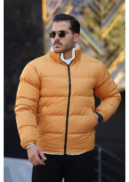 Erkek Içi Kürklü Çift Taraflı Giyilebilir Su ve Rüzgar Geçirmez Şişme Mont modelleri