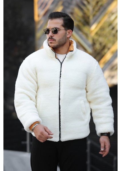 Erkek Içi Kürklü Çift Taraflı Giyilebilir Su ve Rüzgar Geçirmez Şişme Mont