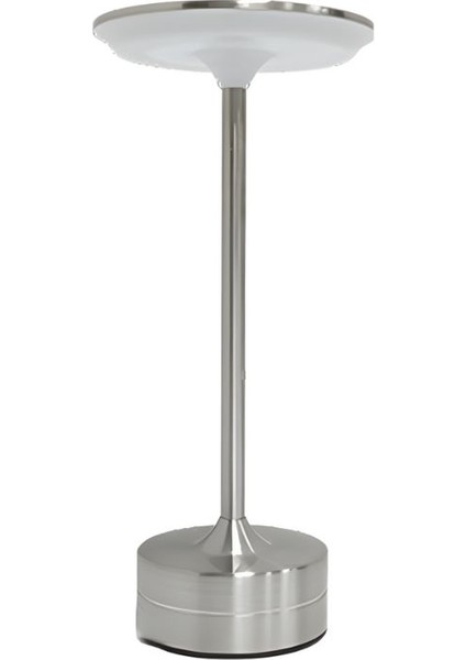 CT-8438 Toronto Gümüş Sarjli Masa Lambasi Düz MODEL(3200K-4000K-6400K)