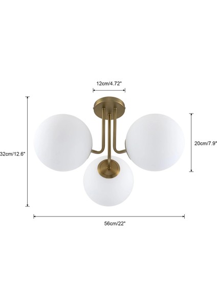 Rsylight 3'lü Modern Eskitme Kaplama Plafonyer ve Camlı Plafonyer