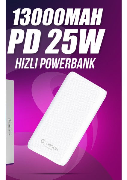 iPhone 11 / 11 Pro / 11 Pro Max Uyumlu 13.000 Mah 25W Powerbank