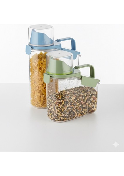 Sızdırmaz Depolama Sıvı Toz Deterjan Saklama Kutusu- Ölçekli Kap 1100 ml 1800 ml fiyatları