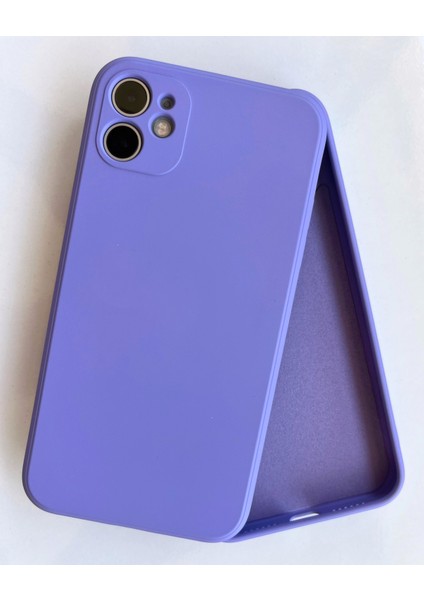 iPhone 11 Uyumlu Logosuz Köseli Kalıp 12 Görünümlü Lansman Içi Süet Silikon Kılıf fiyatları